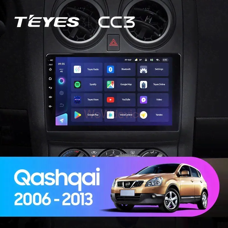 Штатное головное устройство Teyes Nissan Qashqai 2006-2013