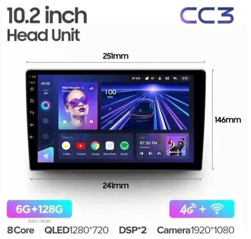Магнитола TEYES CC3 6/128ГБ