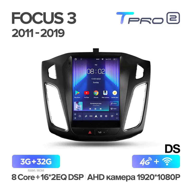 Штатная магнитола Teyes TPRO2 для Ford Focus 3 2011-2019 на Android 10-0