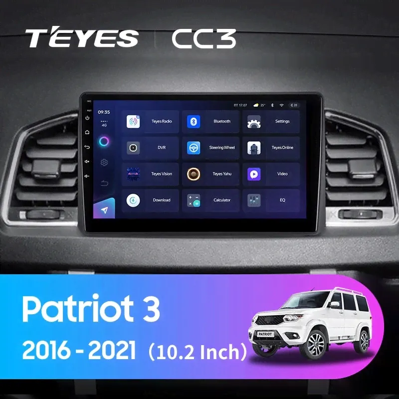 Штатная магнитола Teyes CC3 4/32 UAZ Patriot 3 (2016-2021) F2-0