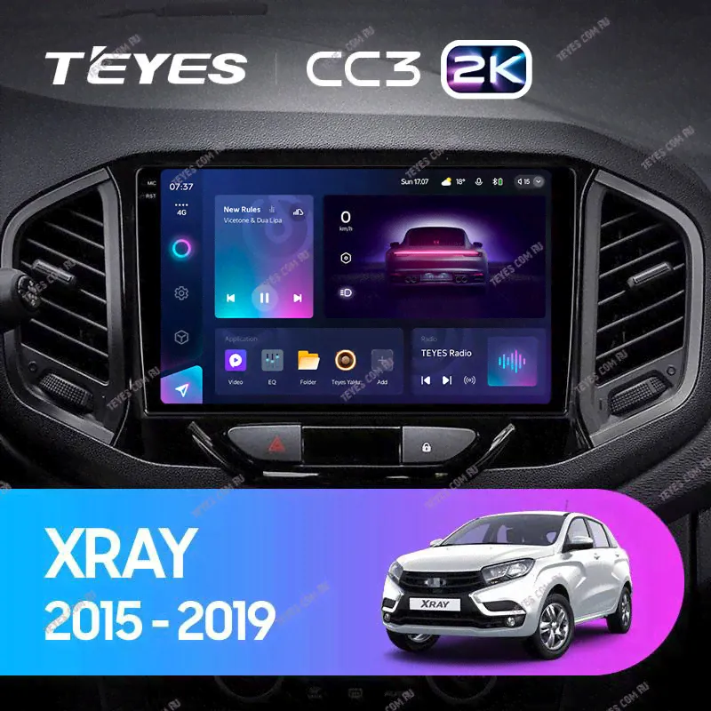 Автомагнитола Teyes CC3 2К 6/128 Gb 9" для Lada Xray 2015-2019-2