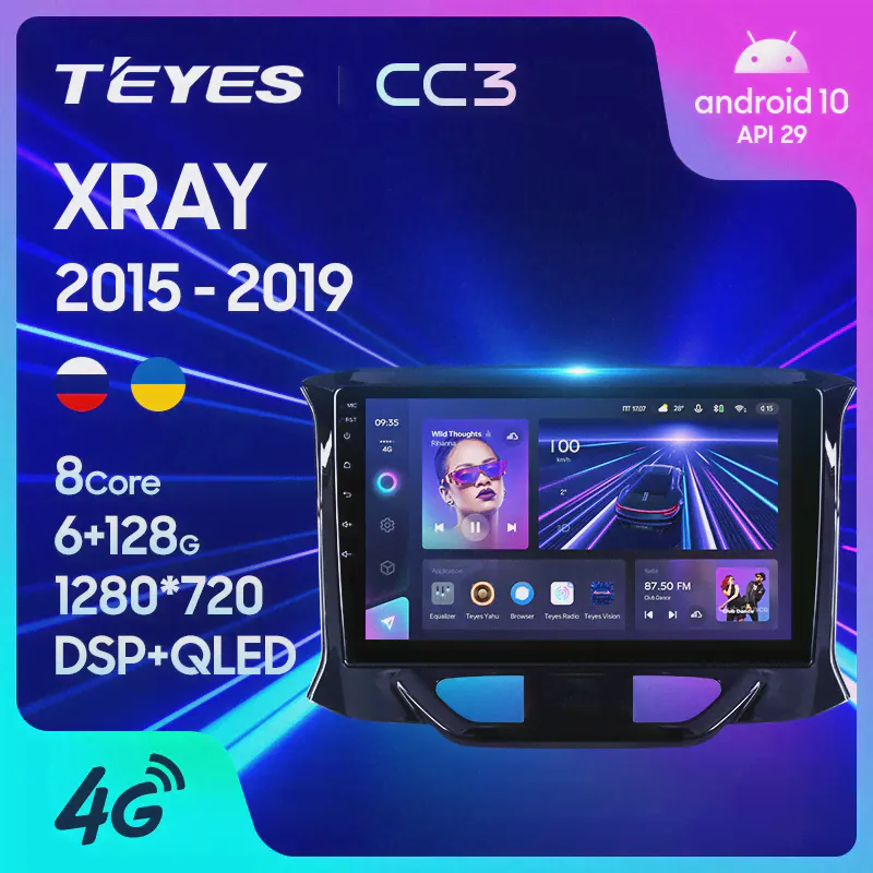 Автомагнитола Teyes CC3 2К 6/128 Gb 9" для Lada Xray 2015-2019-4