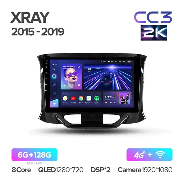 Автомагнитола Teyes CC3 2К 6/128 Gb 9" для Lada Xray 2015-2019-3