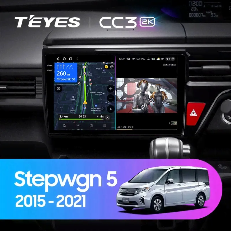 Штатная магнитола Teyes CC3-2K-360 128G для Stepwgn 2015-2021-0