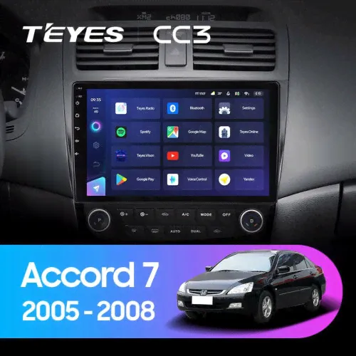 Штатная магнитола Teyes CC3 360 6/128 Honda Accord 7 (2005-2008)-0
