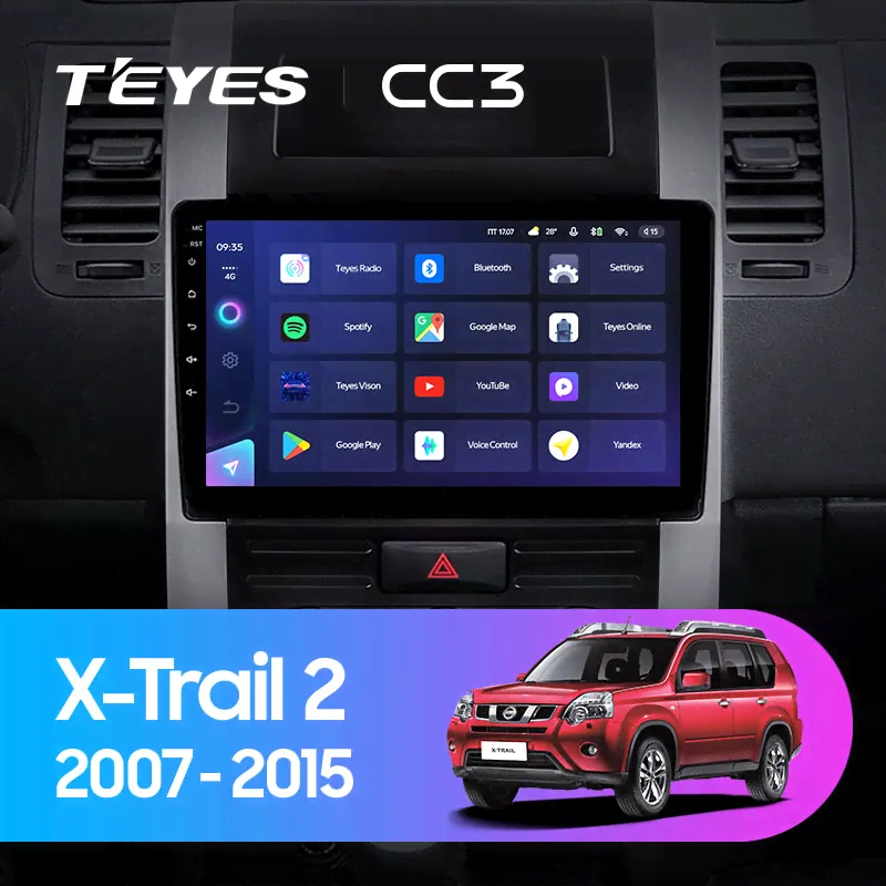 Штатная магнитола Teyes 9" Nissan X-Trail 2007-2015