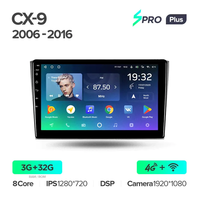 Штатная магнитола Teyes SPRO+ для Mazda CX-9 TB 2006-2016 на Android 10